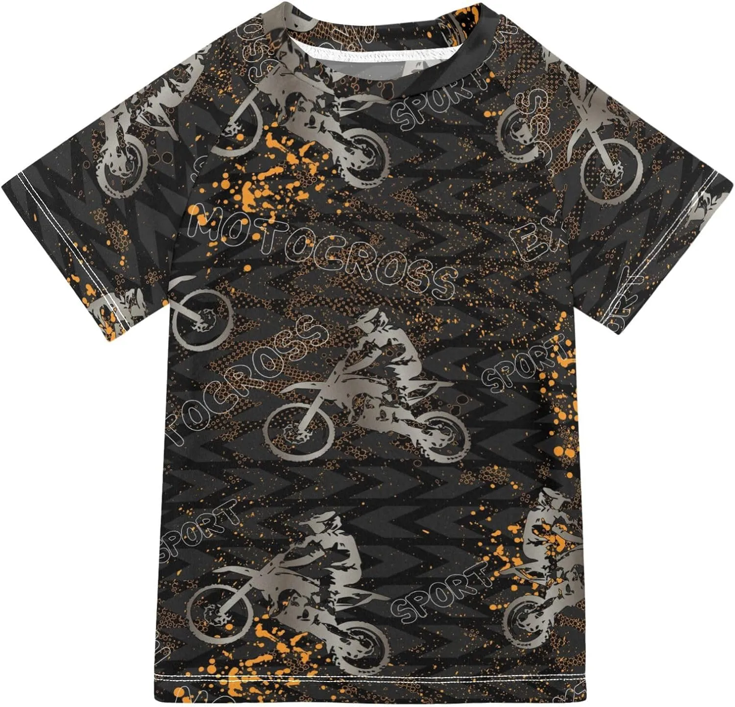 Ollabaky Short Sleeve Boys Rash Guard Swim Shirts Quick Dry Swimwear UPF 50  Toddler Kids Water Shirt