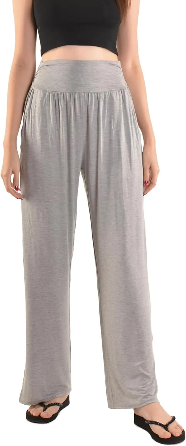 Orient Trail Women's Wide Leg Yoga Pants High Waist Casual Slit Leg Lounge Sweatpants with Pockets Oversized Plus Sizes