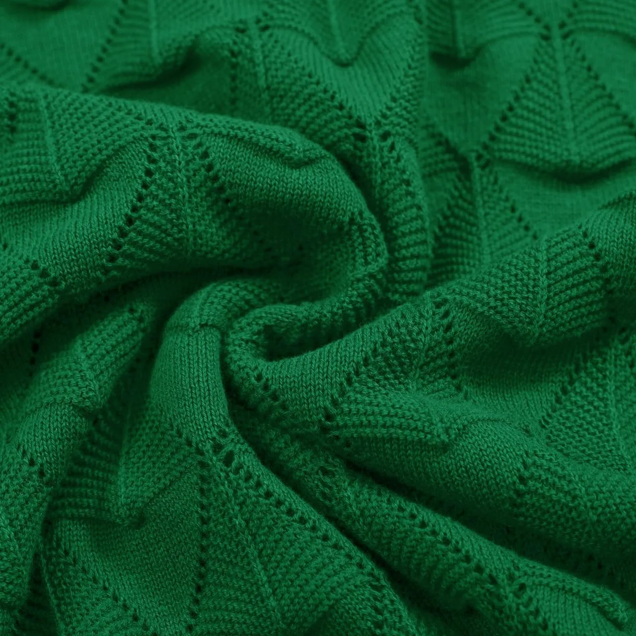 OXKNIT Men's Knitted Vintage Polo Shirt V Neck Button Down Shirts Short Sleeve Dark Green Summer Shirt