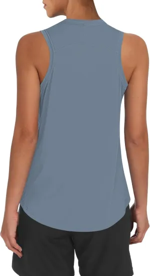 OYANUS Women's Summer Workout Tops Sleeveless Racerback Athletic Tank Top High Neck Loose Fit Running Gym Yoga Shirts