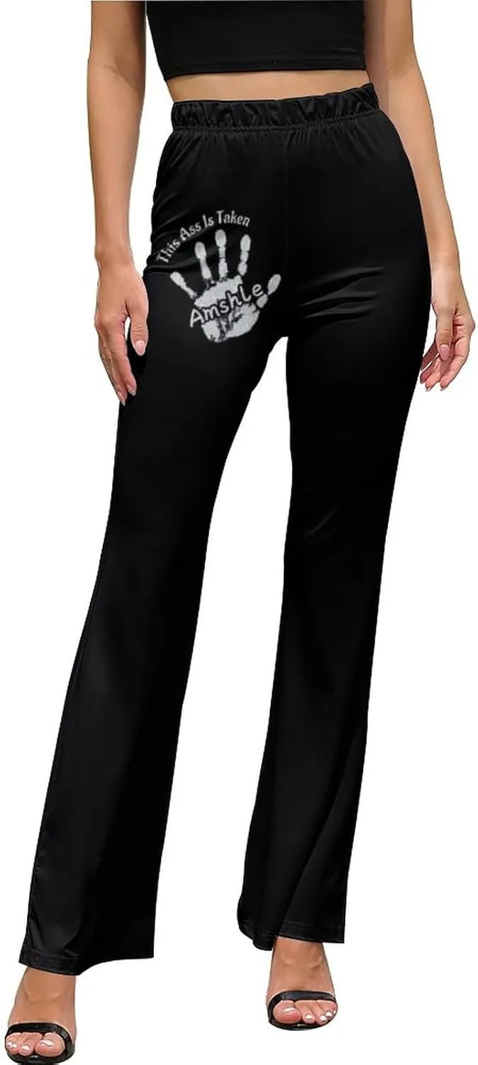 Personalized Hand This is Taken Legging for Women, Custom Name This Belongs to Funny Leggings Pants for Wife Naughty Gift
