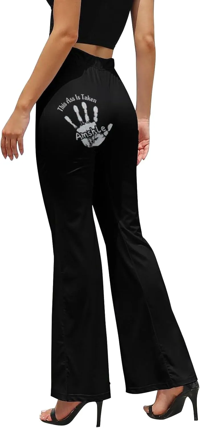 Personalized Hand This is Taken Legging for Women, Custom Name This Belongs to Funny Leggings Pants for Wife Naughty Gift