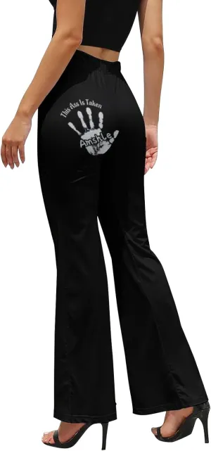 Personalized Hand This is Taken Legging for Women, Custom Name This Belongs to Funny Leggings Pants for Wife Naughty Gift