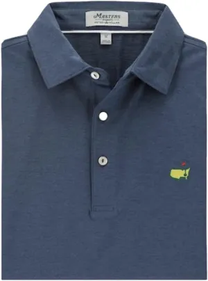 PETER MILLAR 2023 Masters Men's Solid Navy Performance Tech Golf Polo Shirt