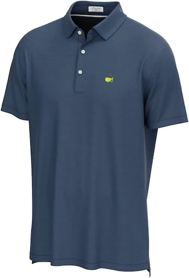 PETER MILLAR 2023 Masters Men's Solid Navy Performance Tech Golf Polo Shirt