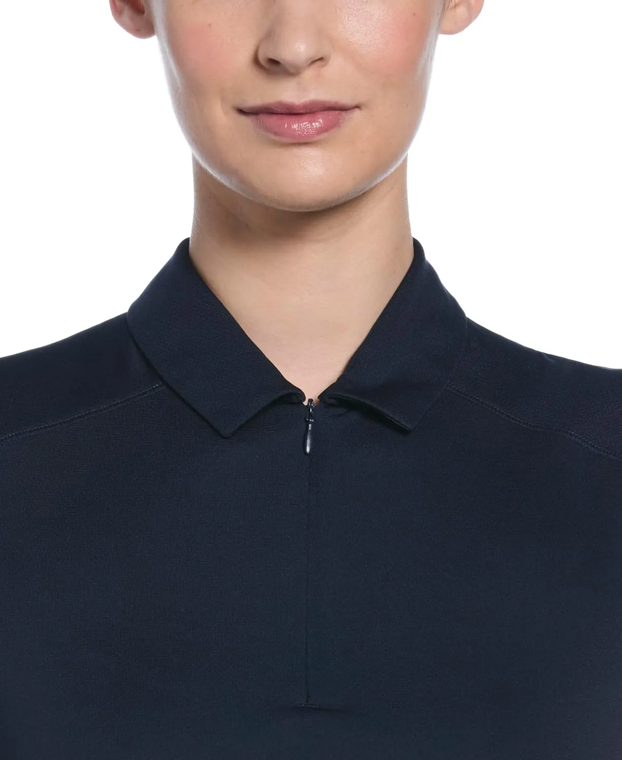 PGA TOUR Women's Airflux Sleeveless Quarter Zip Golf Polo Shirt Moisture-Wicking Fabric