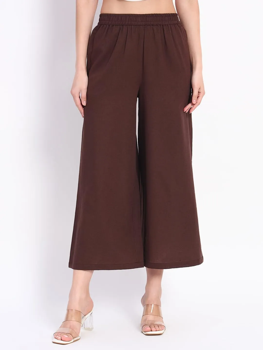 PIDAVLIYA'S Women's Wide Leg Pants Elastic High Waist Casual Yoga Workout Palazzo Pants & Trousers with Pockets