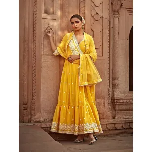 Preevin Yellow Diamond Angrakha (Set of 2)