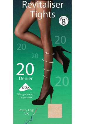 Pretty Legs Revitaliser Tights - 2 Pair Pack - Free UK Delivery