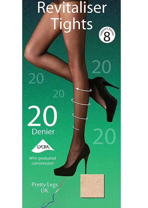 Pretty Legs Revitaliser Tights - 2 Pair Pack - Free UK Delivery