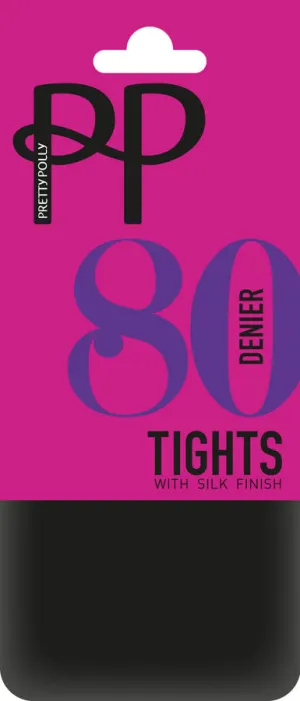 Pretty Polly 80 Denier Opaque Tights 2 Pair Pack - FREE UK DELIVERY