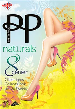 Pretty Polly Naturals Oiled Tights - 2 PAIR PACK FREE UK DELIVERY