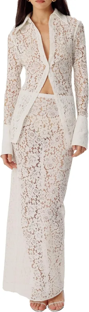 Ronny Kobo Women's Crete Lace Maxi Skirt