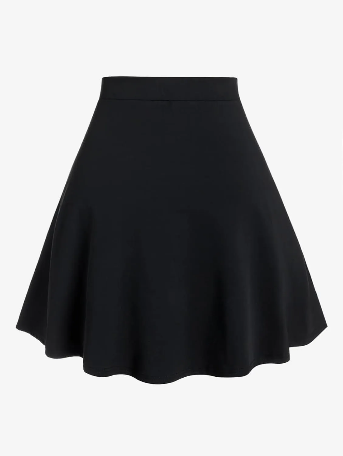 ROSE GAL Women's Plus Size Gothic Mini Skirt High Waisted Short A-Line School Uniform Skirt