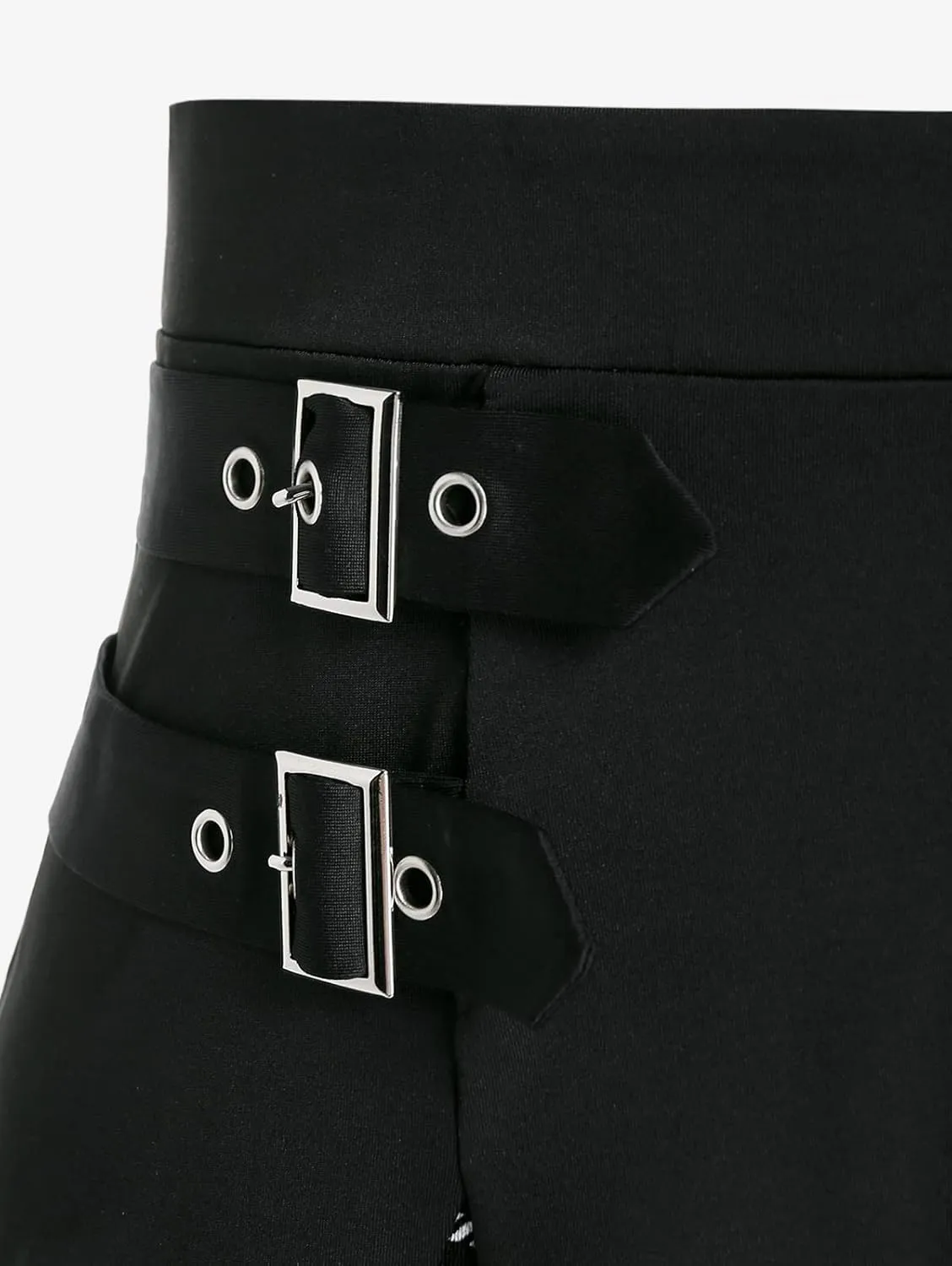ROSE GAL Women's Plus Size Gothic Mini Skirt High Waisted Short A-Line School Uniform Skirt