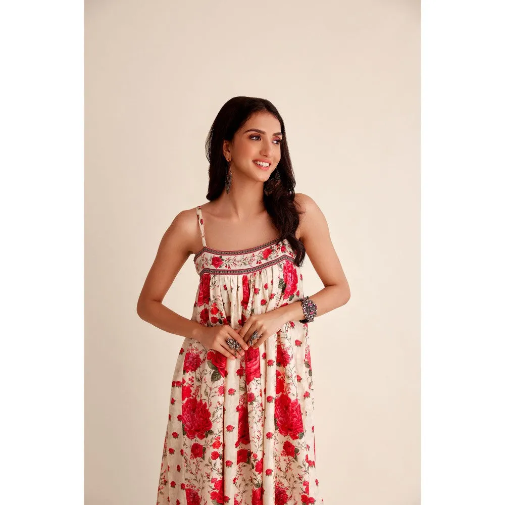 Roze Mehak Chanderi Kurta (Set of 3)