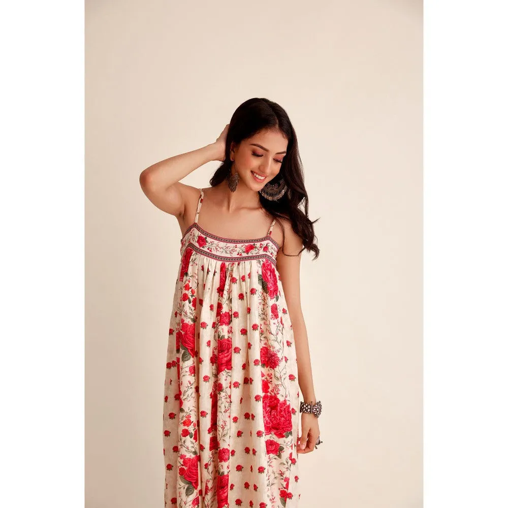 Roze Mehak Chanderi Kurta (Set of 3)