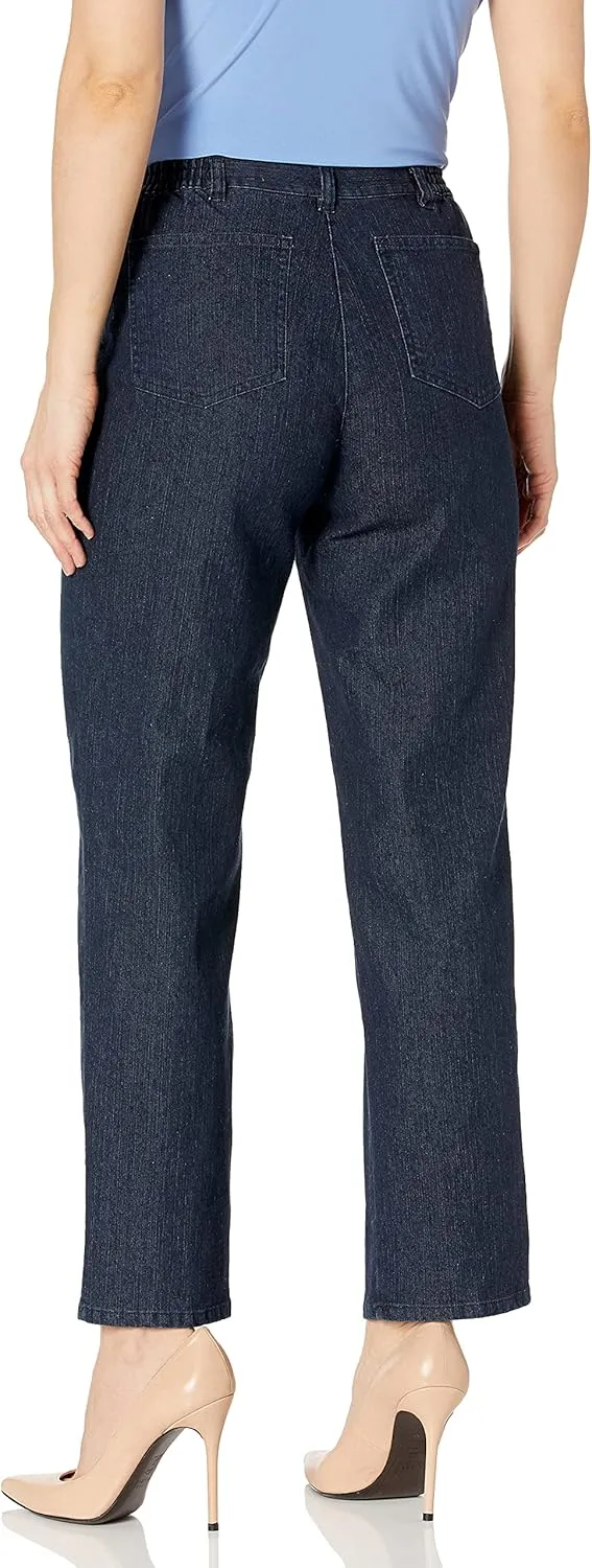 Ruby Rd. Women's Petite Classic Flat Front Denim Jean