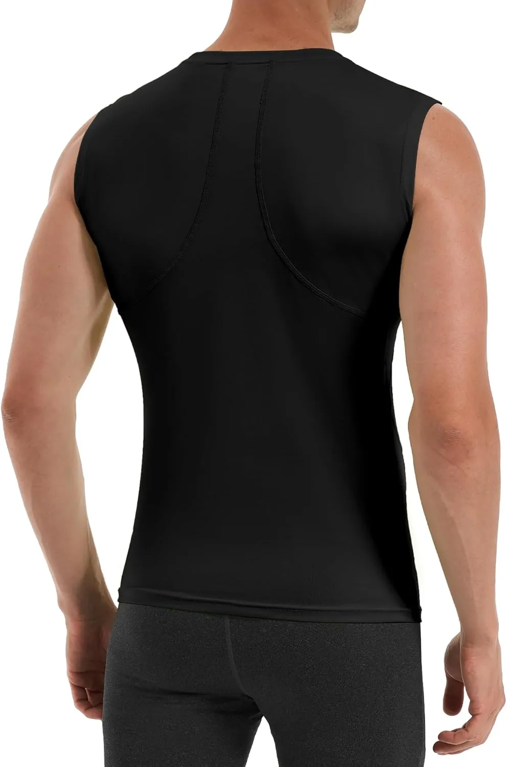 Runhit Sleeveless Compression Shirt Men Tank Top Athletic Muscle Shirts for Men