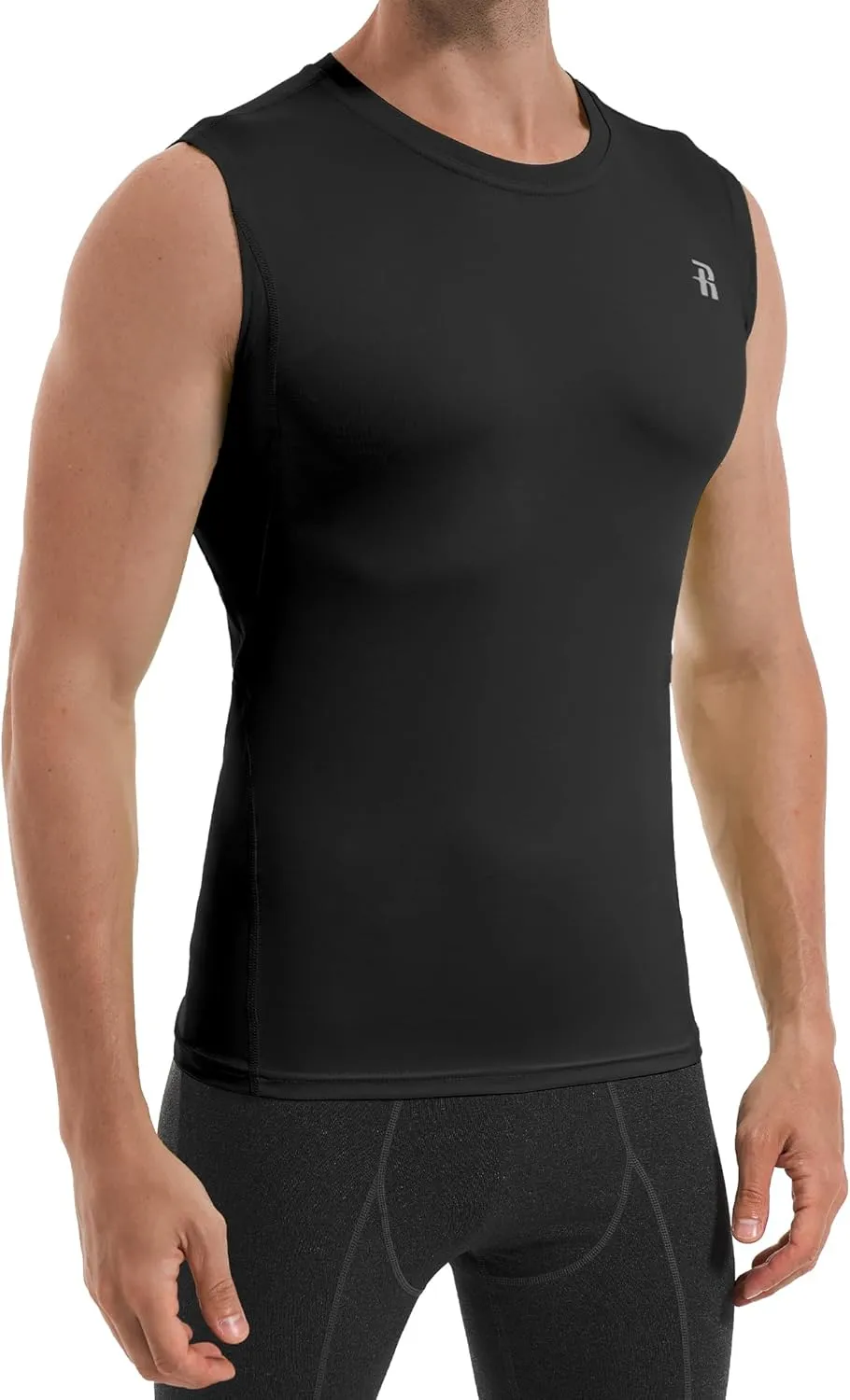 Runhit Sleeveless Compression Shirt Men Tank Top Athletic Muscle Shirts for Men