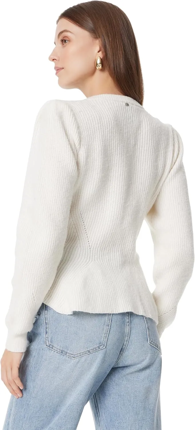 Sam Edelman Women's Keegan Flare Hem Button Front Cardigan Sweater Standard