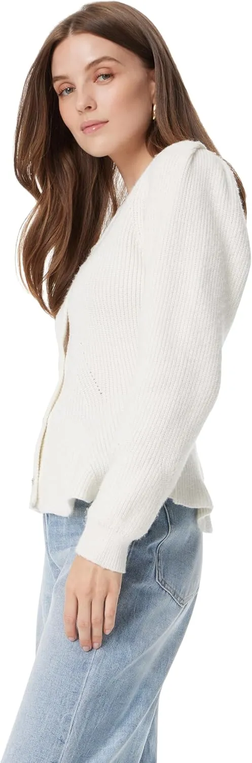 Sam Edelman Women's Keegan Flare Hem Button Front Cardigan Sweater Standard