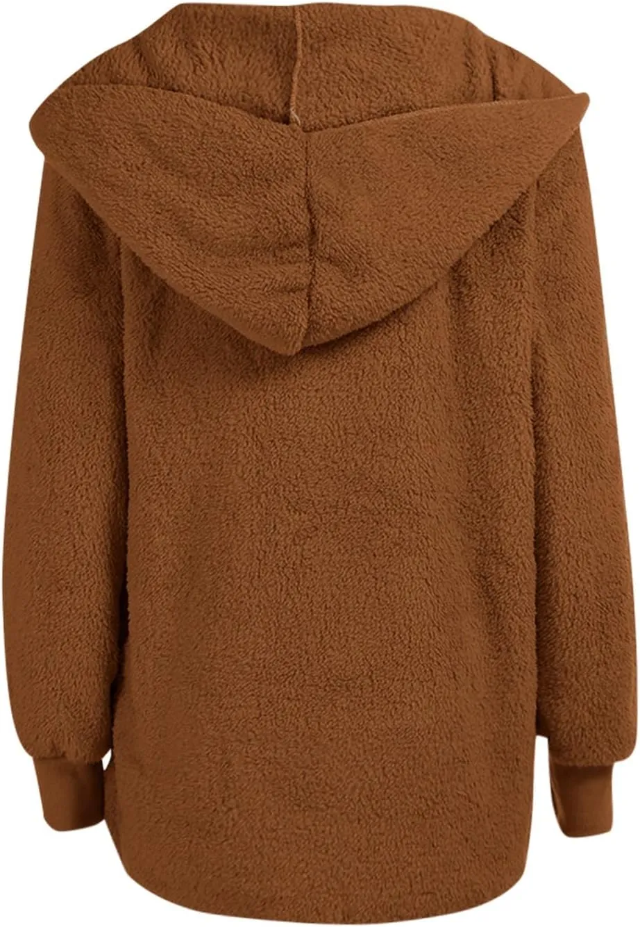 Sherpa Jacket Women Fuzzy Fleece Long Cardigan Sweaters Comfy Soft Oversized Hoodie with Pockets Faux Fur Coats