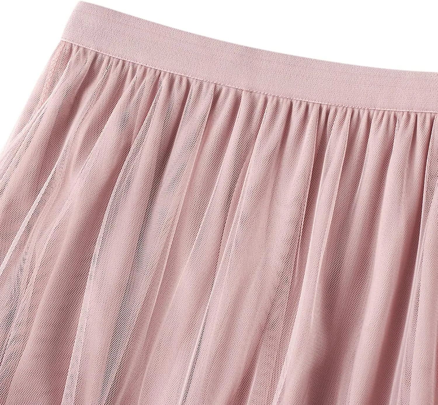 Skirts for Women 2025 High Waist Elastic Mesh Midi Skirt Elegant Floral Tulle A-line Skirts Trendy Irregular Skirt
