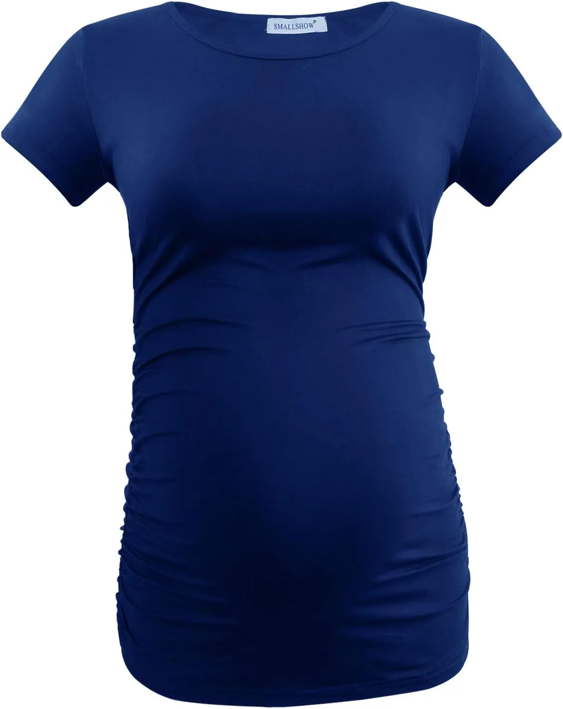 Smallshow Women's 4 Pack Maternity Shirts Short Sleeve Pregnancy Tops Clothes