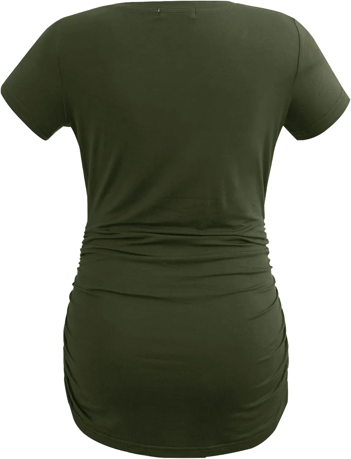 Smallshow Women's 4 Pack Maternity Shirts Short Sleeve Pregnancy Tops Clothes