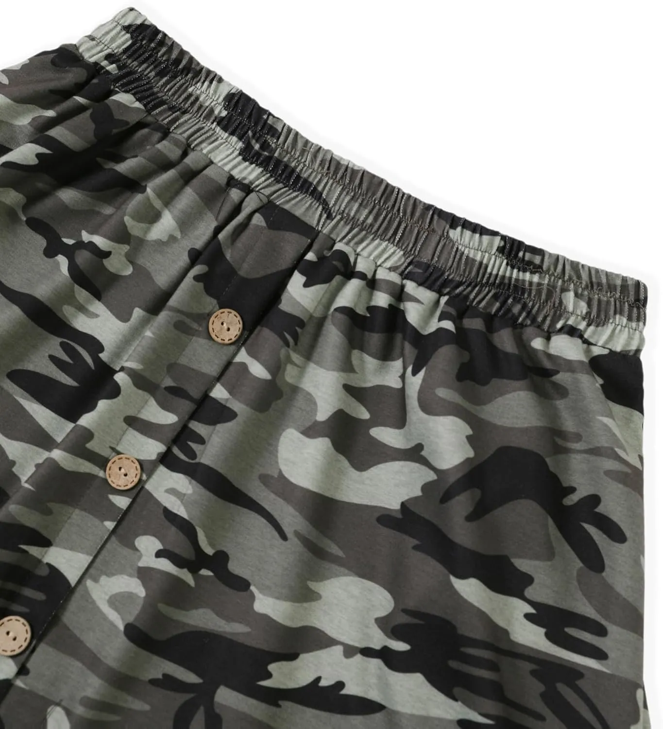 SOFIA'S CHOICE Button Front Skirts for Women Flared Flowy A Line Midi Skirt with Pockets