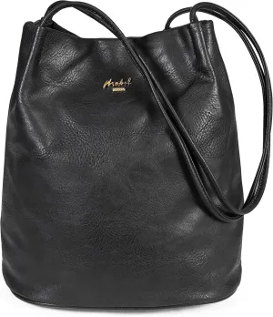 Soft Vegan Leather Hobo Bucket Shoulder Bag for Women  Medium Purse with Magnetic Opening  Delilah