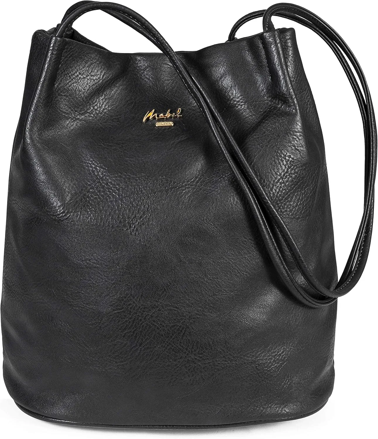 Soft Vegan Leather Hobo Bucket Shoulder Bag for Women  Medium Purse with Magnetic Opening  Delilah
