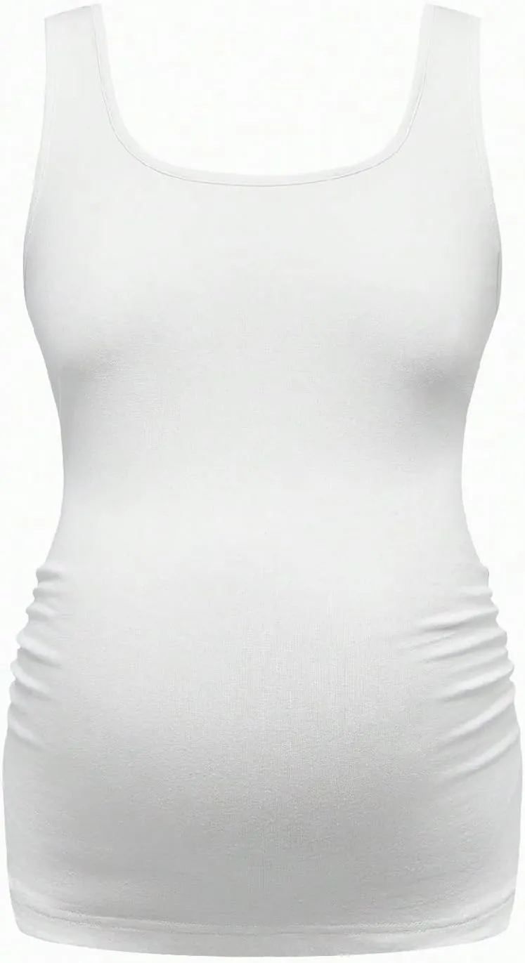 SOLY HUX Women's Maternity Scoop Neck Tank Top 3 Packs Sleeveless Basic Tops Pregnancy Athletic Yoga Shirts