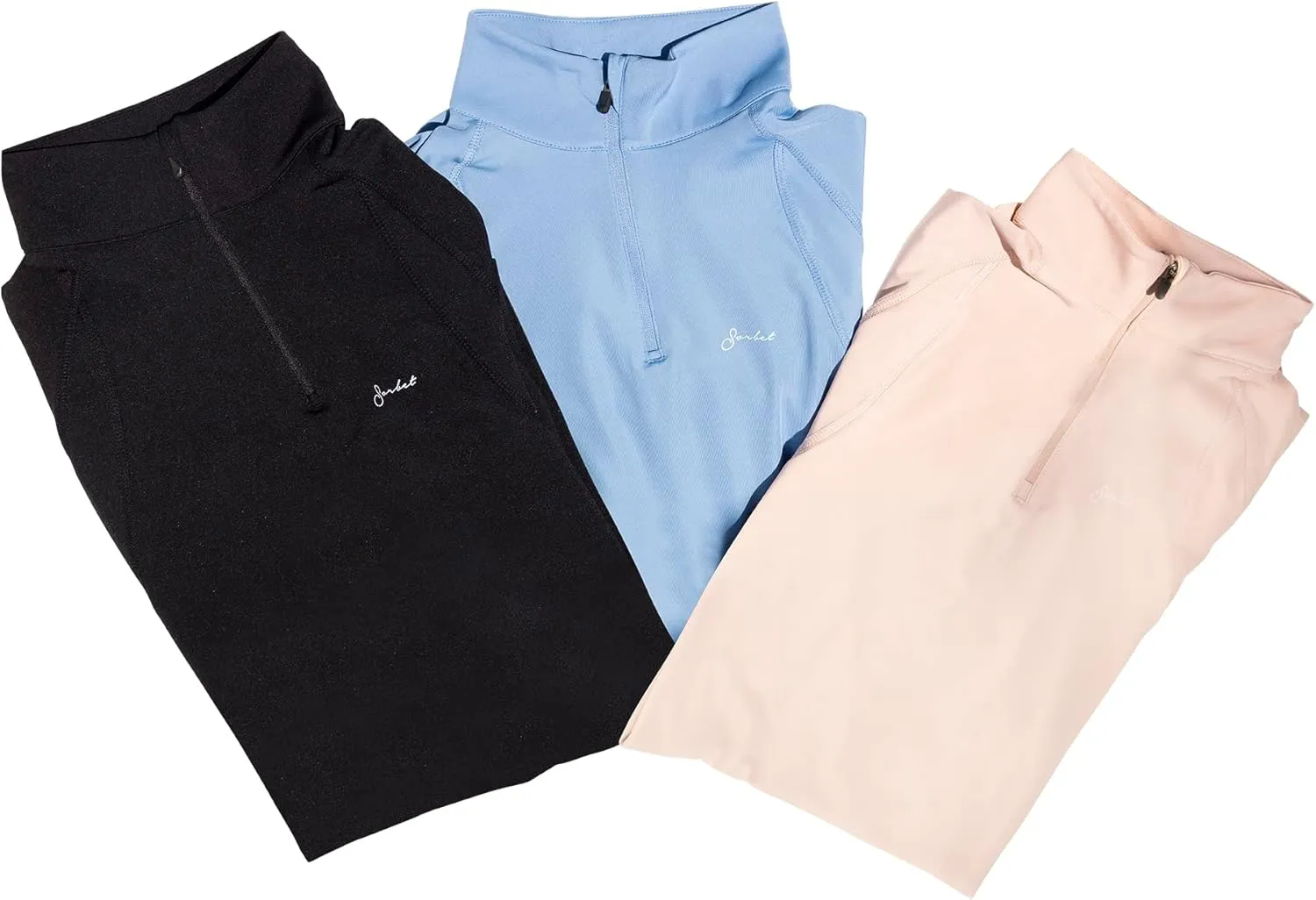 Sorbet Womens Long Sleeve Tops - Lightweight Women's UPF 50  SPF Shirts for Women Long Sleeve-Athletic 1/4 Zip Pullover Women