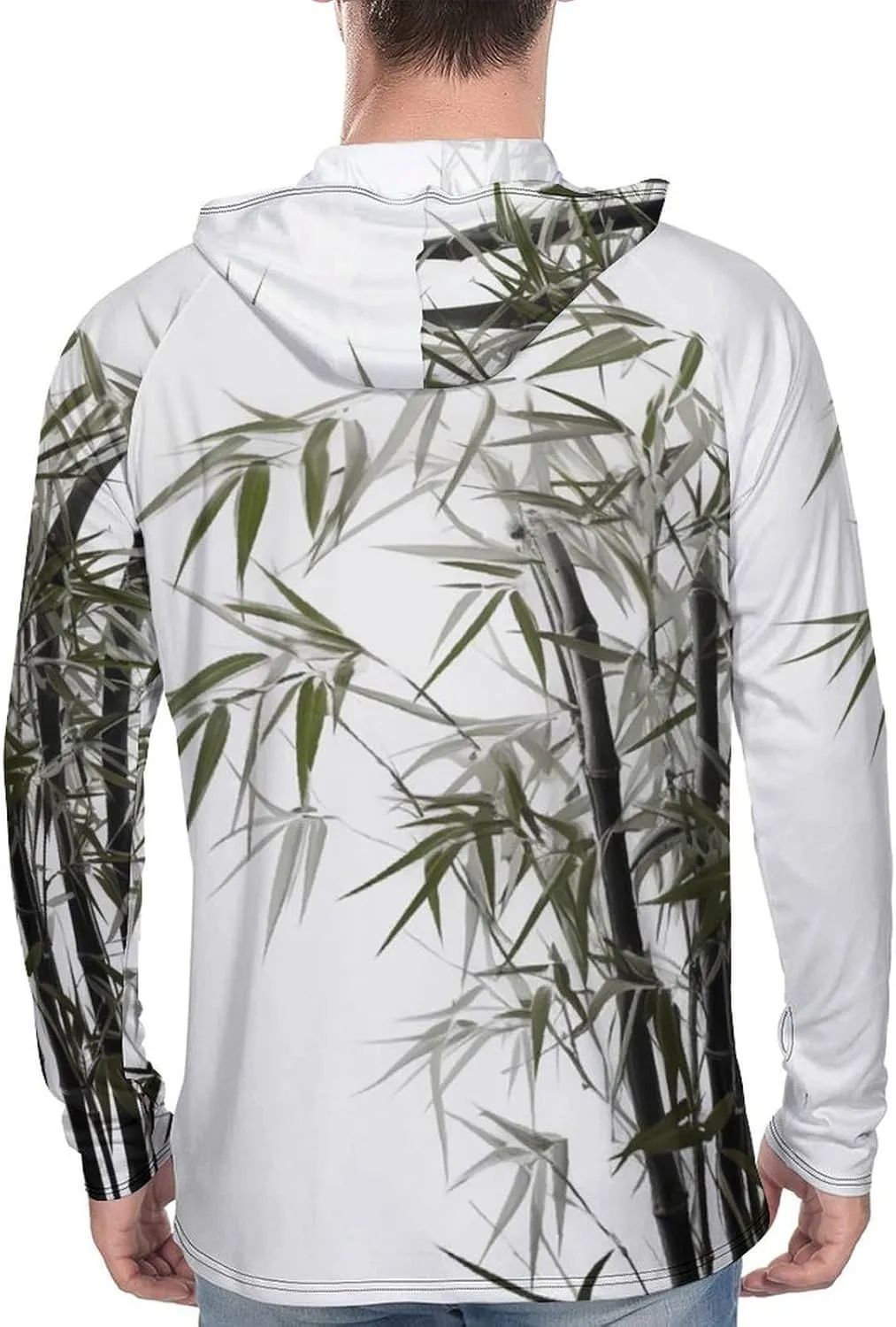 Sun Protection Shirt Long Sleeve Hoodie Asian Plant Lightweight Rash Guard Quick Dry Sun Shirt for Outdoor