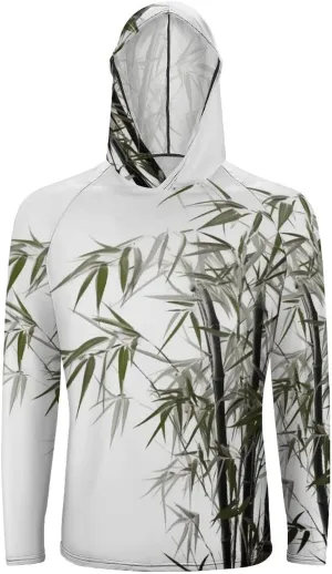Sun Protection Shirt Long Sleeve Hoodie Asian Plant Lightweight Rash Guard Quick Dry Sun Shirt for Outdoor