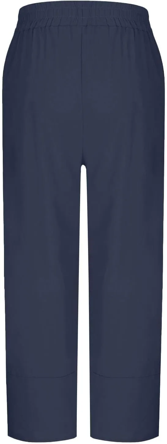 TANGNADE Women's Cotton Linen Pants for Summer Casual Palazzo Pant Straight Wide Leg Loose Beach Trouser Outfits
