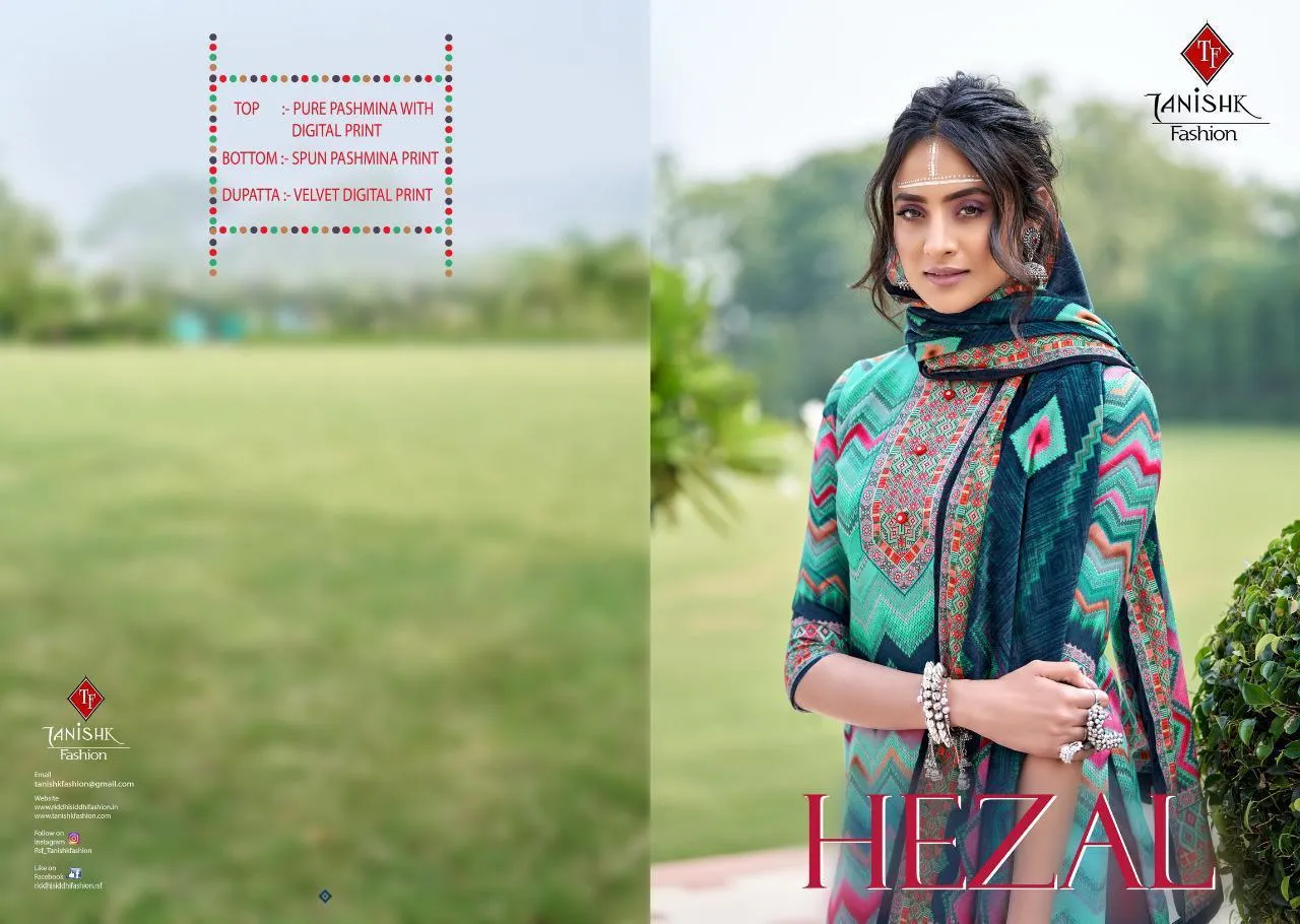 Tanishk Fashion Presents Hezal Pure Pashmina Printed Fancy Designer Salwar Kameez