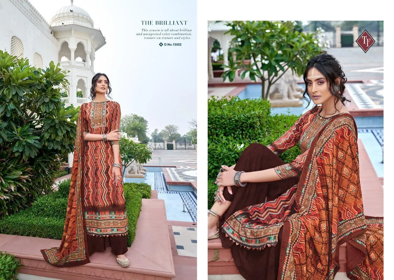 Tanishk Fashion Presents Hezal Pure Pashmina Printed Fancy Designer Salwar Kameez