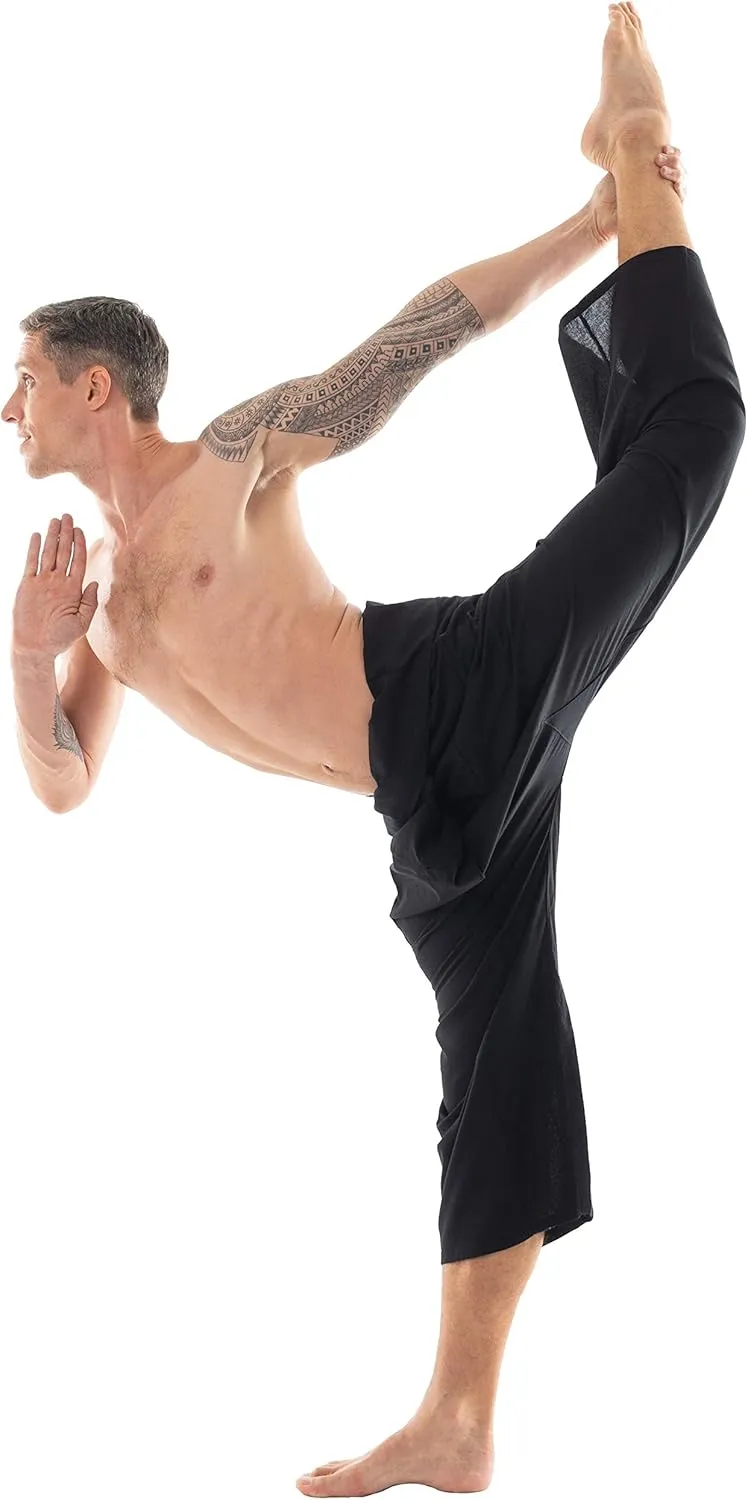 Thai Fisherman Pants - Lightweight Cotton Lounge Pants for Men, Perfect for Yoga, Hippie, or Pirate Style