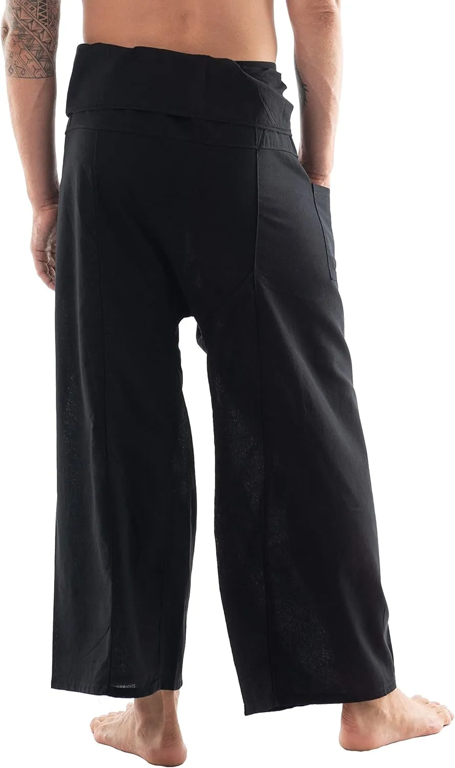 Thai Fisherman Pants - Lightweight Cotton Lounge Pants for Men, Perfect for Yoga, Hippie, or Pirate Style