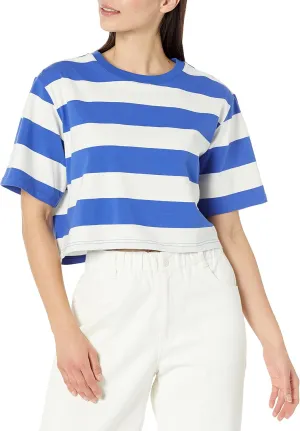 The Drop Women's Sydney Short-Sleeve Cropped Crew Neck T-Shirt