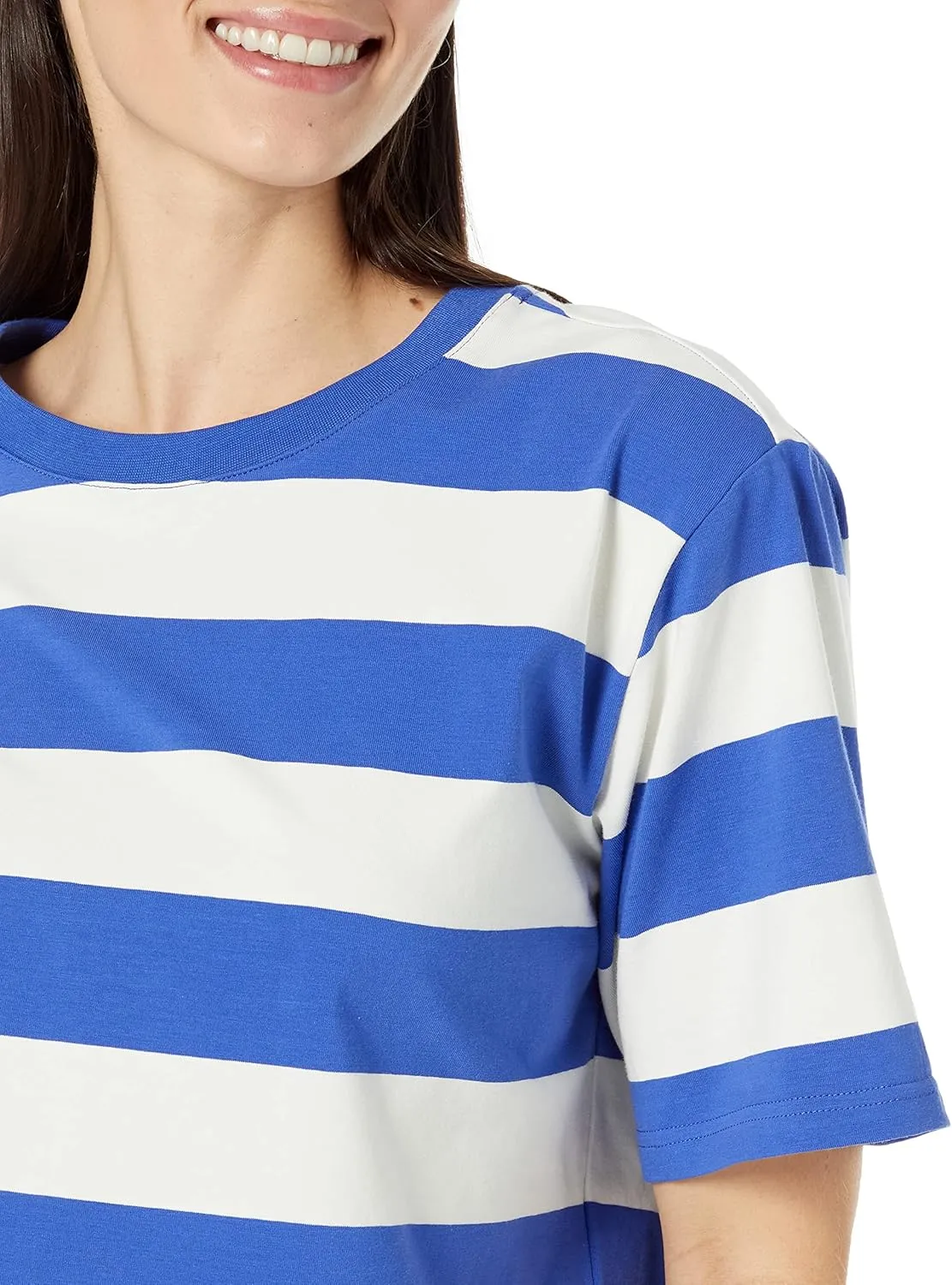 The Drop Women's Sydney Short-Sleeve Cropped Crew Neck T-Shirt