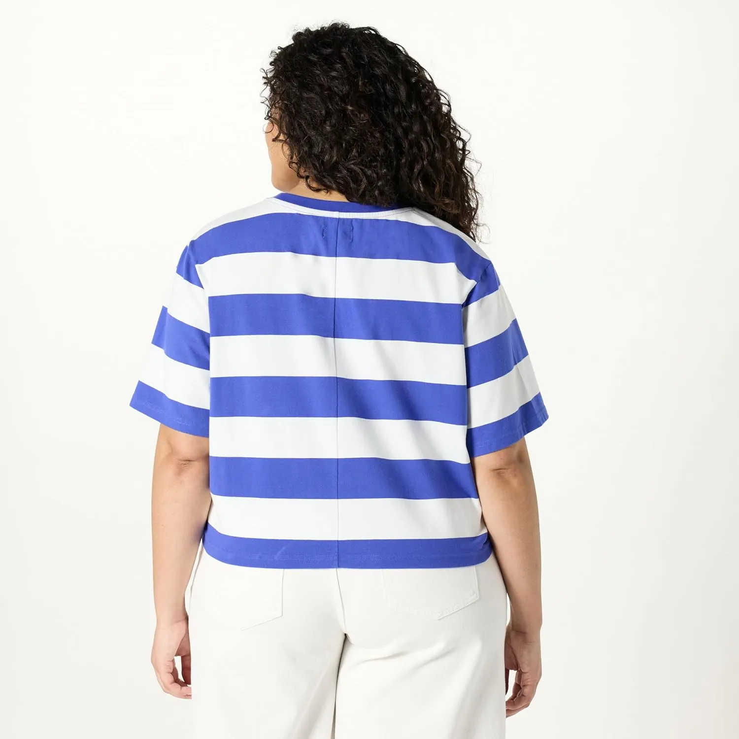 The Drop Women's Sydney Short-Sleeve Cropped Crew Neck T-Shirt