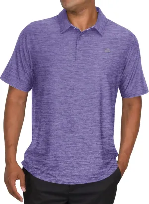 Three Sixty Six Golf Shirts for Men - Dry Fit Short-Sleeve Polo, Athletic Casual Collared T-Shirt