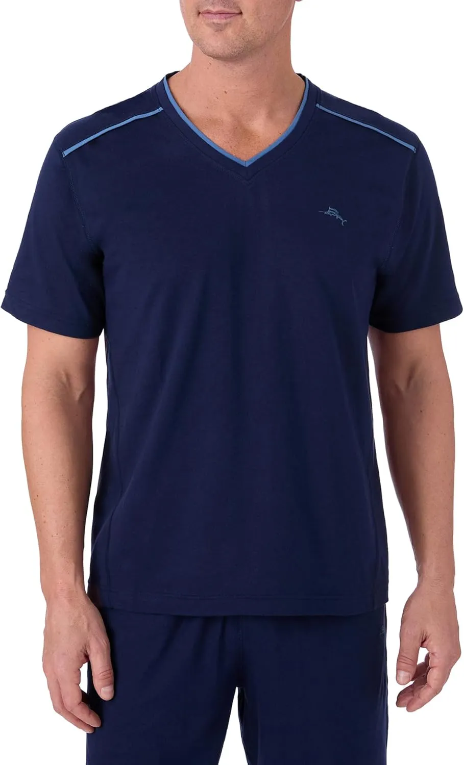 Tommy Bahama - Men's Essential T Shirt, Short Sleeve V Neck Cotton Blend Top for Sleep or Lounge