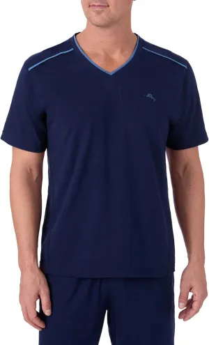 Tommy Bahama - Men's Essential T Shirt, Short Sleeve V Neck Cotton Blend Top for Sleep or Lounge