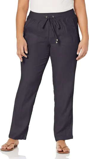 Tommy Hilfiger Women's Casual Basic Lightweight Linen Pant