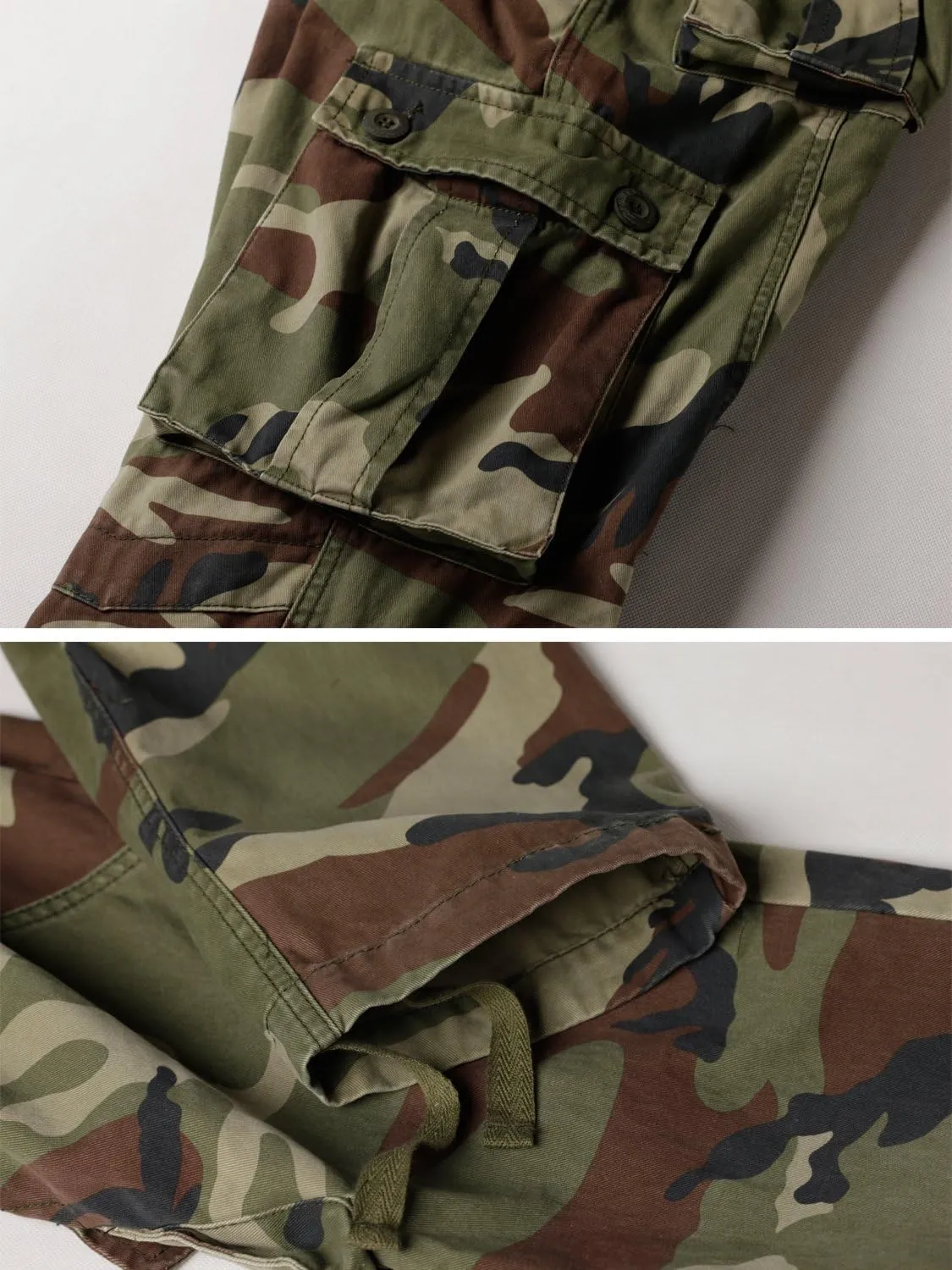 TRGPSG Women's Casual Combat Cargo Pants, Cotton Outdoor Camouflage Military Multi Pockets Work Pants